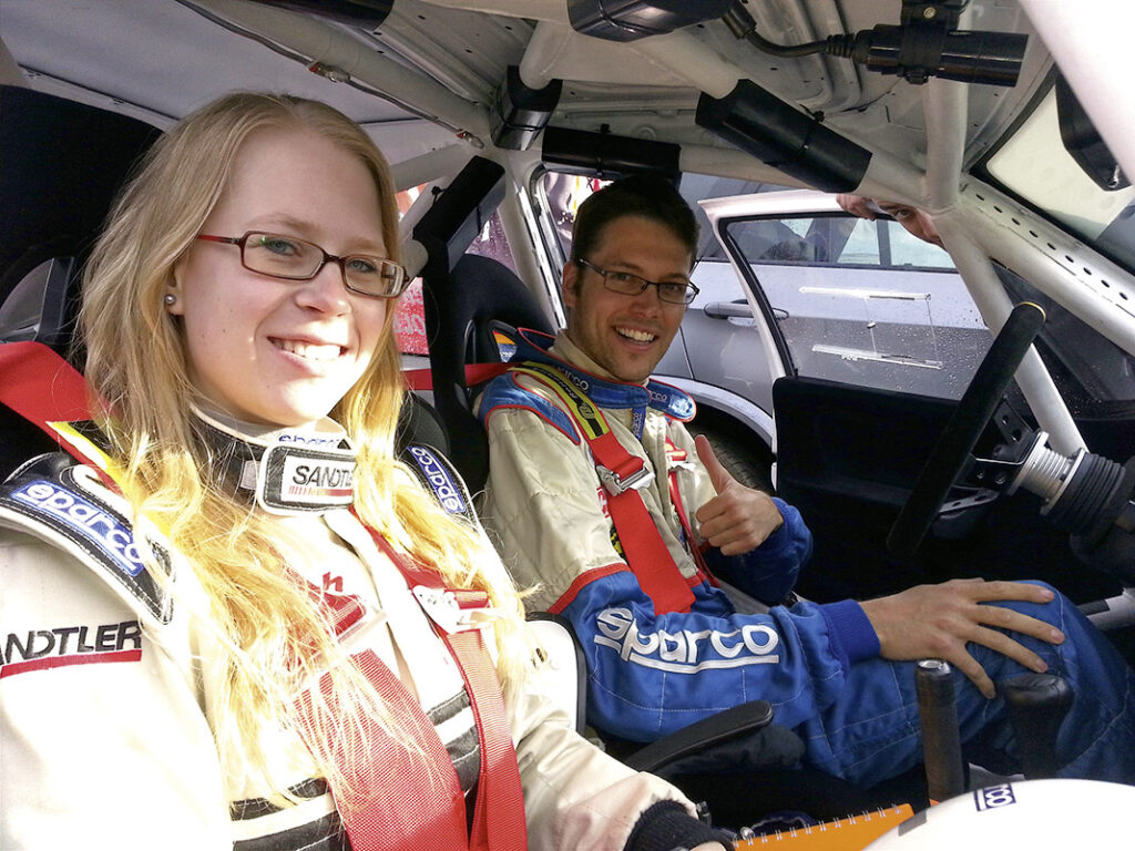 Natalie Solbach-Schmidt geht mit ihrem Teamkollegen Stefan Schultes seit 2013 in der Euro Rallye Trophy im BMW E 36 Compact M 3 an den Start.  