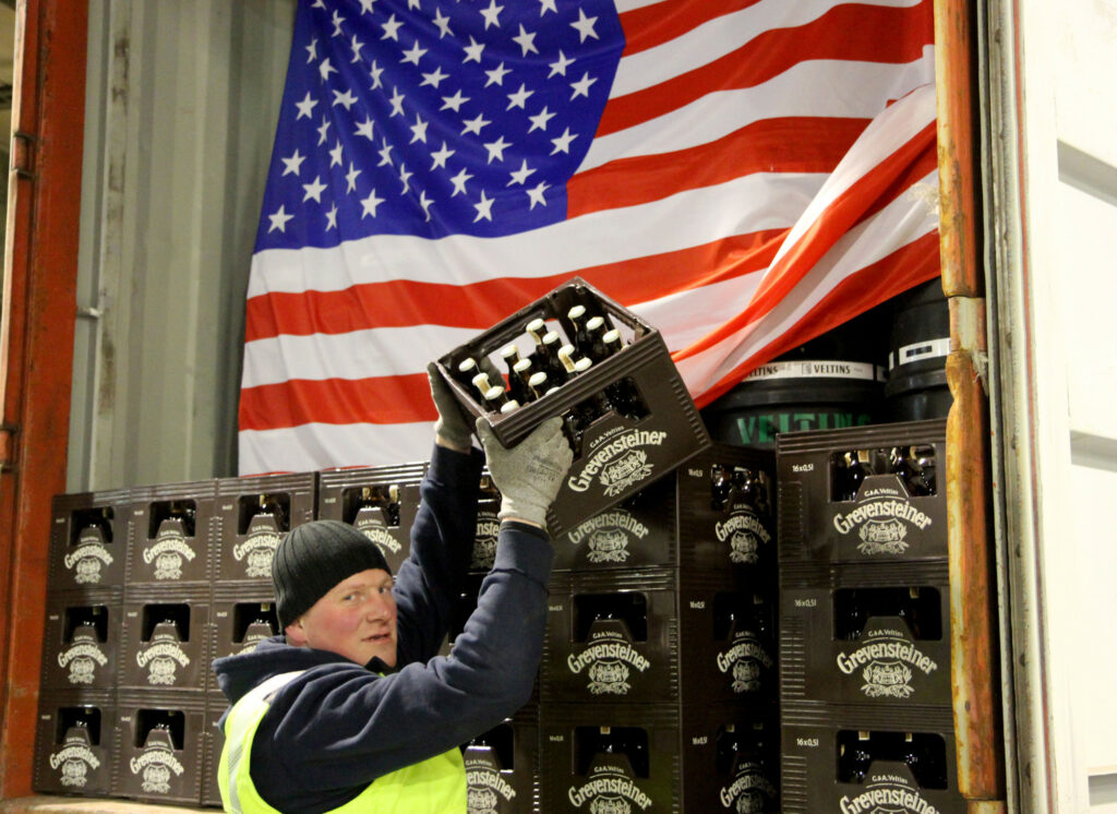 Erster Container bringt Grevensteiner Landbier nach
New York, Seattle und San Diego
