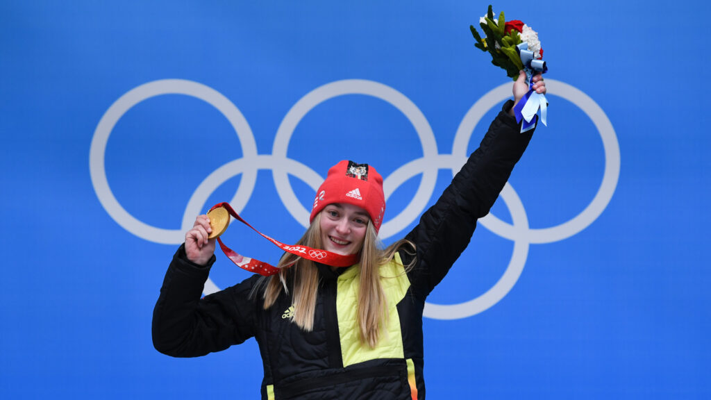 Hannah Neise gewann sensationell die olympische Goldmedaille in China. – Foto: IBSF / Viesturs